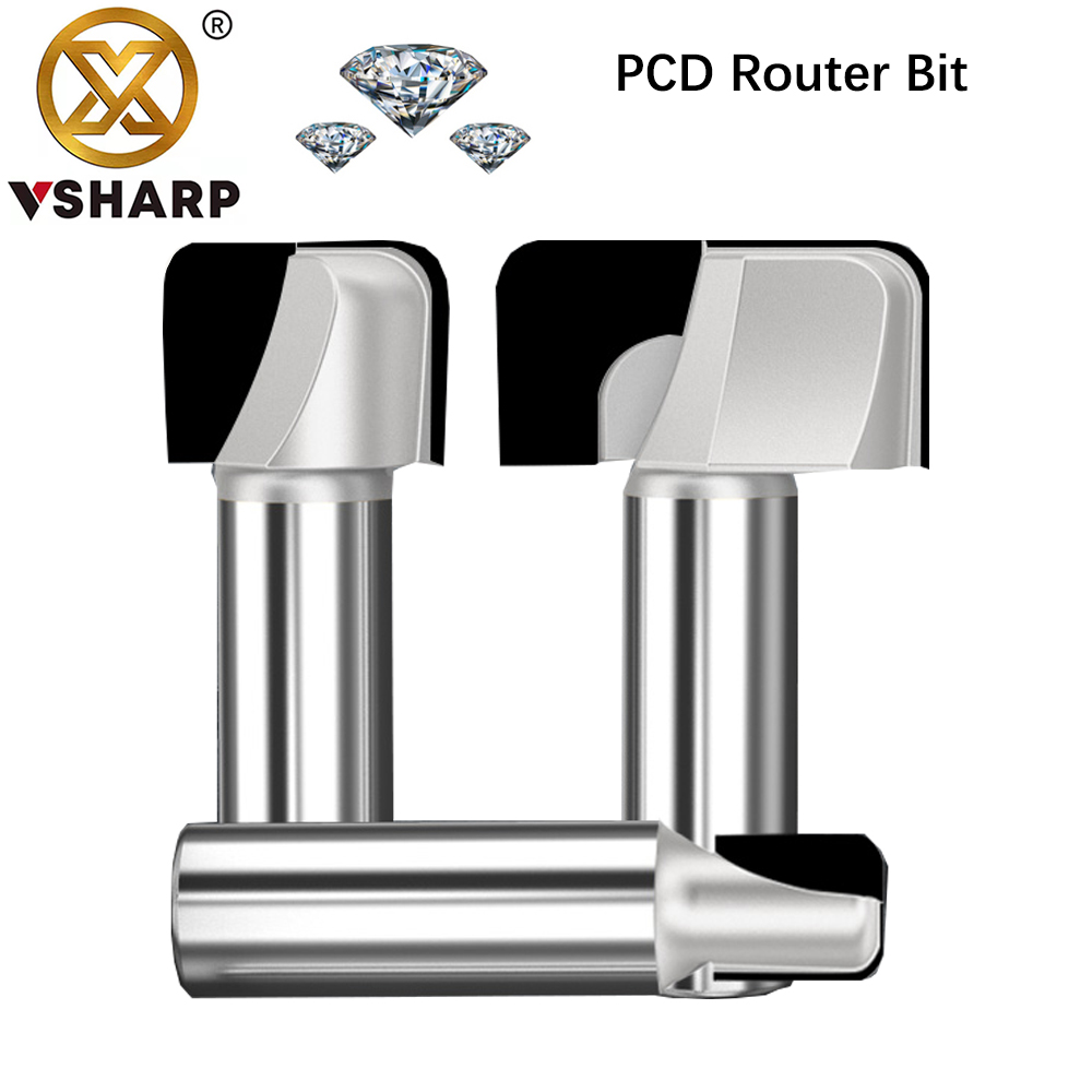 Woodworking Quote - Vsharp PCD broca de limpieza de