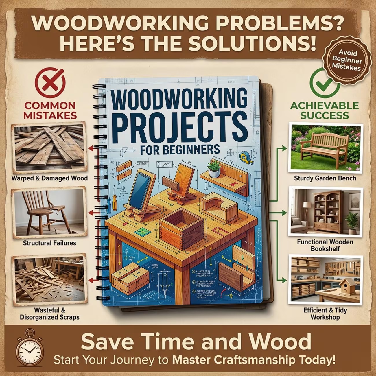 Planos de Carpintería Fáciles  - Woodworking Ideas For Adults reseña y precio