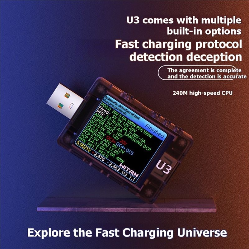 ABUI-USB Tester U3 3.1 PD Deco - Woodworking Qc reseña y precio